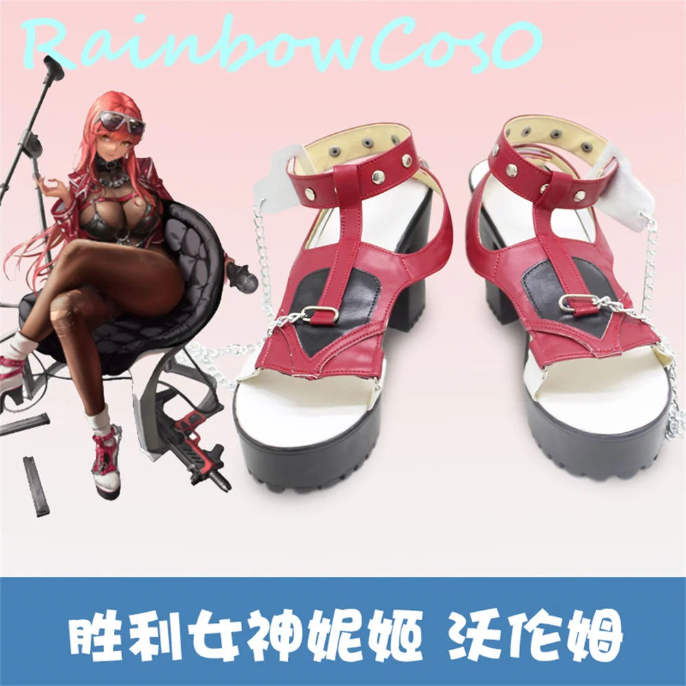 NIKKE-zapatos de Cosplay con volumen, botas, juego de Anime, Halloween, Navidad, RainbowCos0, W2973