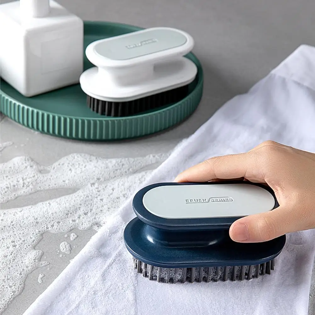 Scrubbing Brush Soft Bristle Laundry Clothes Shoes Scrub Brush Household Portable Plastic Handle Cleaning Brush