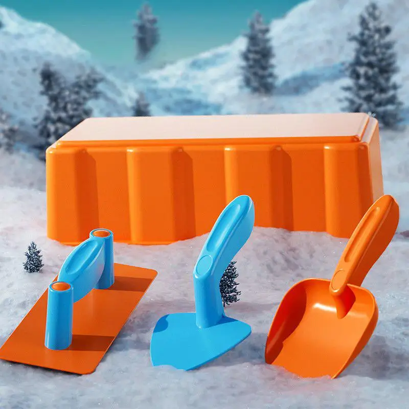 1Set Snow Brick Maker Mold Kit Thickened Snow Castle Building Tools Plastic Shovel Trowel Winter Outdoor Toys for Kids