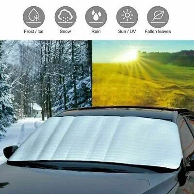 Car Windscreen Cover Front Cover Anti Snow Frost Ice Shield Dust Protector Heat Sun Mat Car Window Screen Frost Large Snow Cover