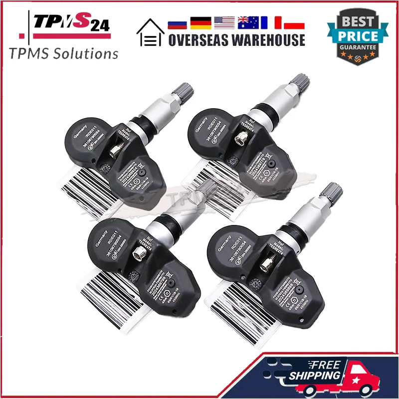 4PCS TPMS SENSOR For BMW 1-Series [E80] 5-Series [F10] GT [F07] Tire Pressure Sensors 36106790054 36106856227 36106874829433MHz