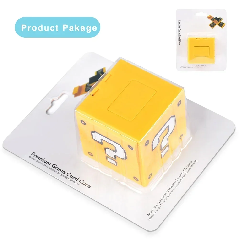 16 Slots Foldable Game Cards Cube Box for Switch Game Card Portable Collect Box Switch/Lite/OLED Game Card Storage Box