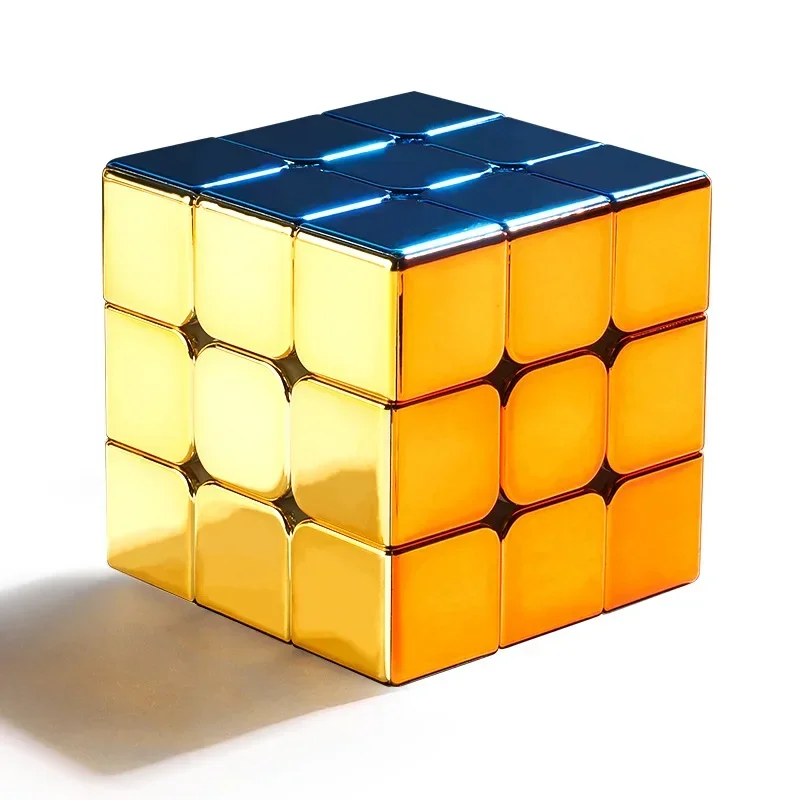 [Picube] SengSo Metal 3x3 Magnetic Golden Cubo Magic Cube Puzzle Speed Cibe Rubix M3 3x3x3 Magico Cubo Кубик Рубика Cibo Toy