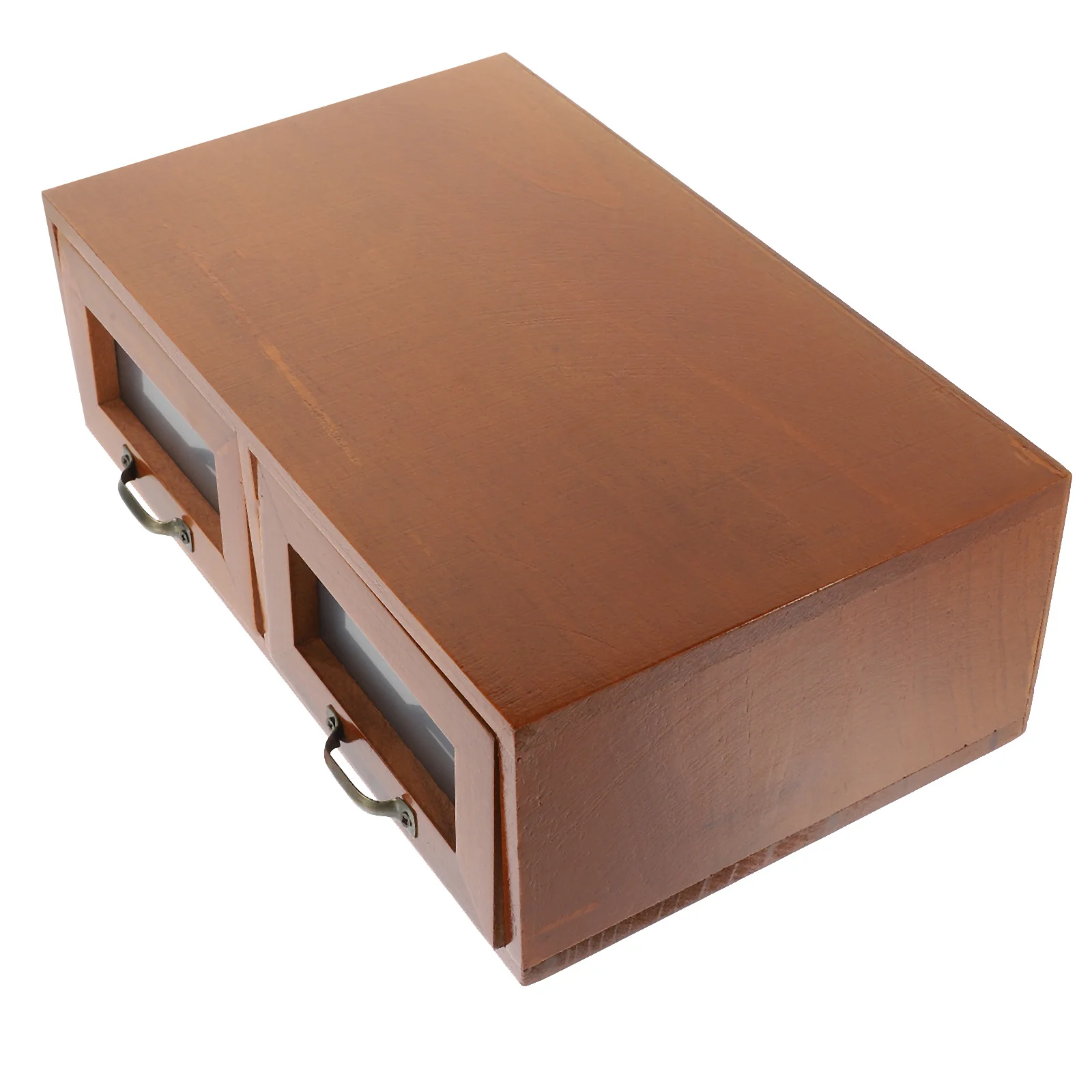 

Wooden Desk Organizer Drawer Style Storage Box Rustic Vintage Jewelry Makeup Holder Desktop Storage Case Multi-Function