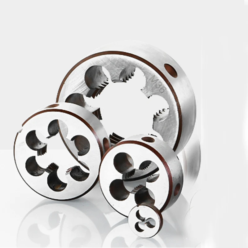 Imagem -03 - Aço de Alta Velocidade Die Hard Liga de Aço Linha Redonda Die Cutting Tool Thread Die Conjunto m2 m3 m4 m5 m6 M10 M12 M14 M16 M18 M20 M30