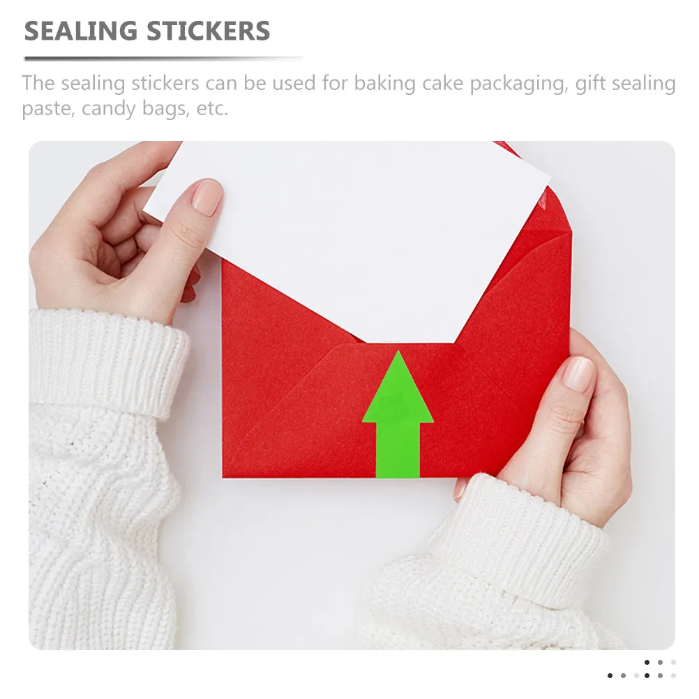 2 Rolls Fluorescent Arrow Sealing Stickers Multi-Function Gift Decorative Seal Sticker Label Stickers for Candy Bags Gift 4