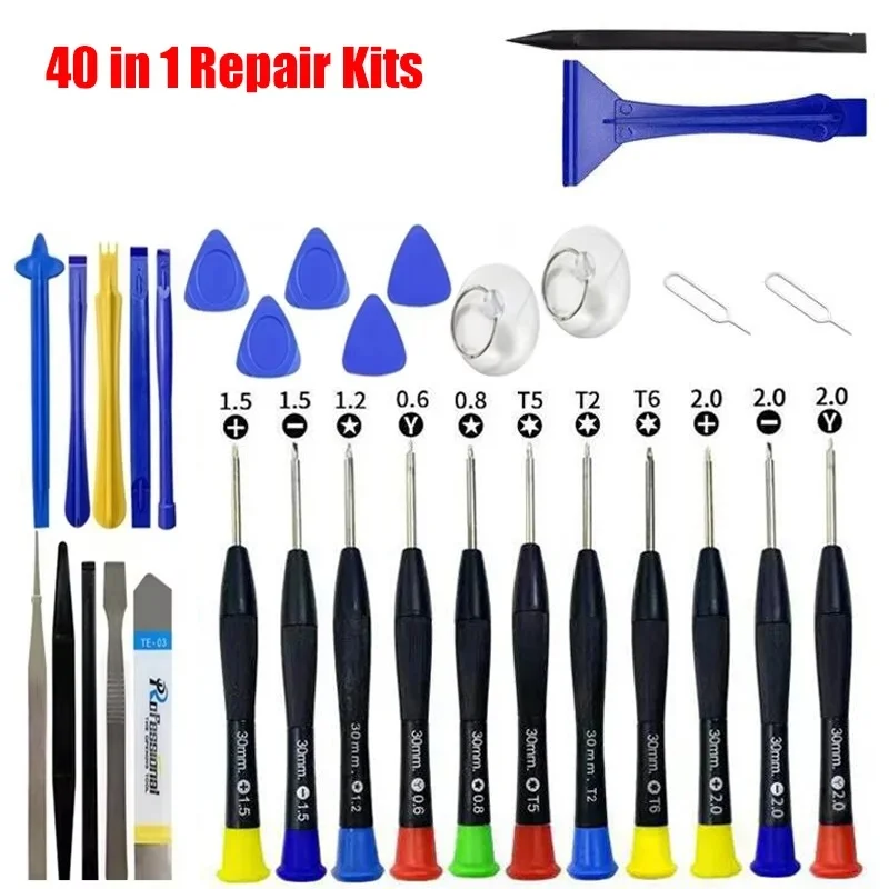 40 In 1 Mobile Phone Repair Tools Kits Phones Opening Screen Pry Phone Disassembly Kit Screwdriver Tool For iPhone Xiaomi Huawei