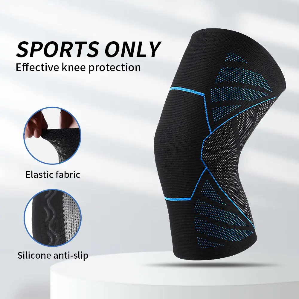 الرياضة في الهواء الطلق الرجال والنساء تشغيل كرة السلة تسلق الجبال عدم الانزلاق محبوك منصات الركبة الواقية تنفس #1