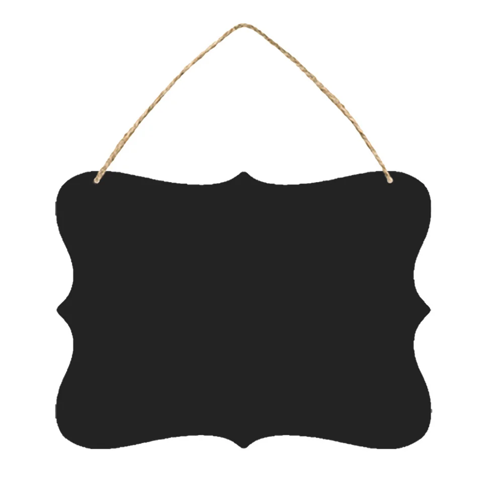 

2Pcs Blackboard Hanging Decorative Boards Double Sided Mini Chalkboard with Rope for Message Writing Wall Sign Home Decor