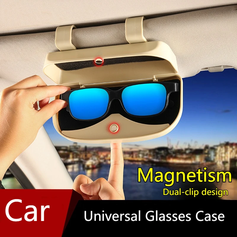 

Car use universal Glasses Storage Box Organizer Sunglasses Eyeglasses Storage organizer for eyepieces car stickers