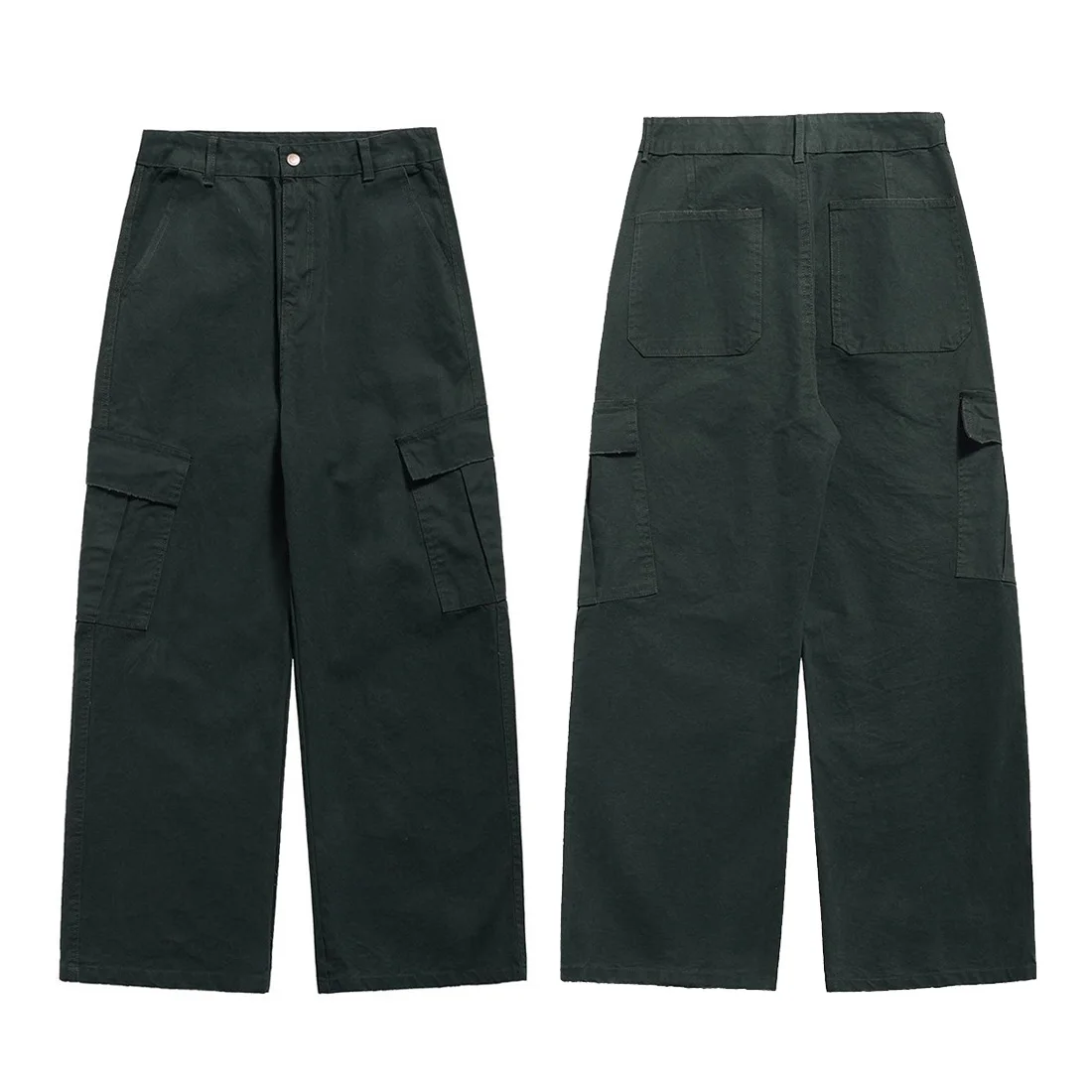 

Men Women Streetwear Fashion Vintage Hip Hop Loose Casual Denim Cargo Jeans Pants Unisex Trousers Pure Cotton Jeans