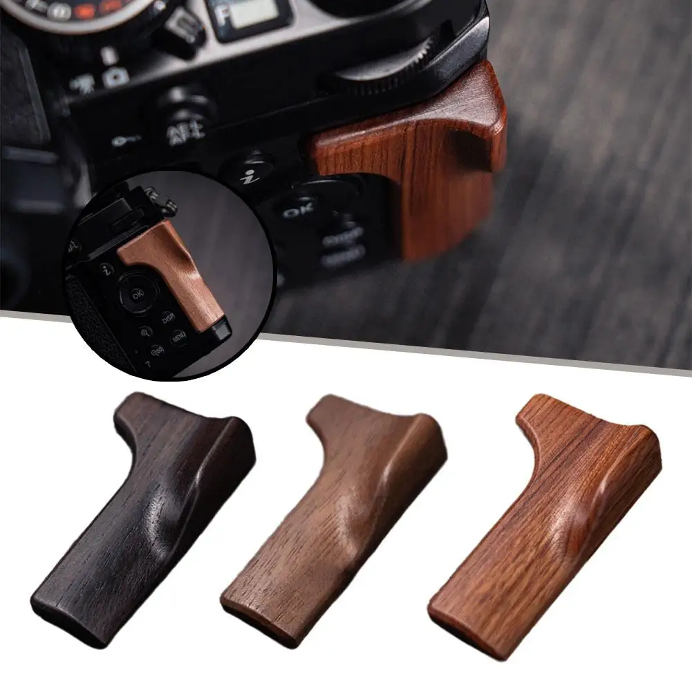 Madeira Finger Grip Handle, adequado para Nikon Zfc, dupla face design adesivo, leve madeira maciça, aumentar os pés, Fi H3E2