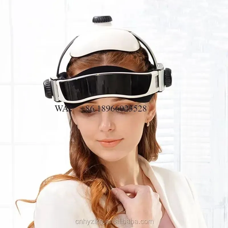 WMWMNU for High Quality Dual Vibrating Automatic Air Pressure Head Massage Helmet Head Massager for Beauty