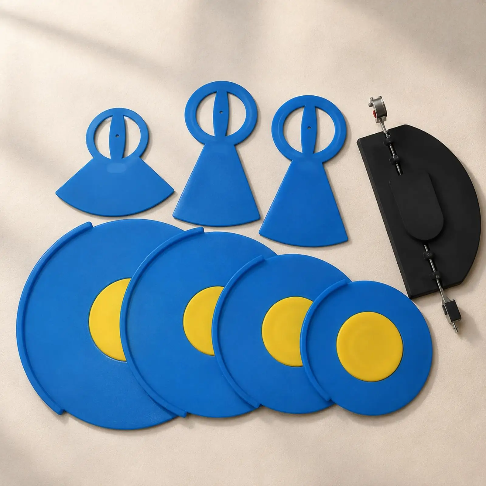 9 Pieces Drum and Cymbal Mute Pad Set Volume-Reducing Drum Dampening Pad with Mounting Hardware Apartment-Friendly Cymbal Mute