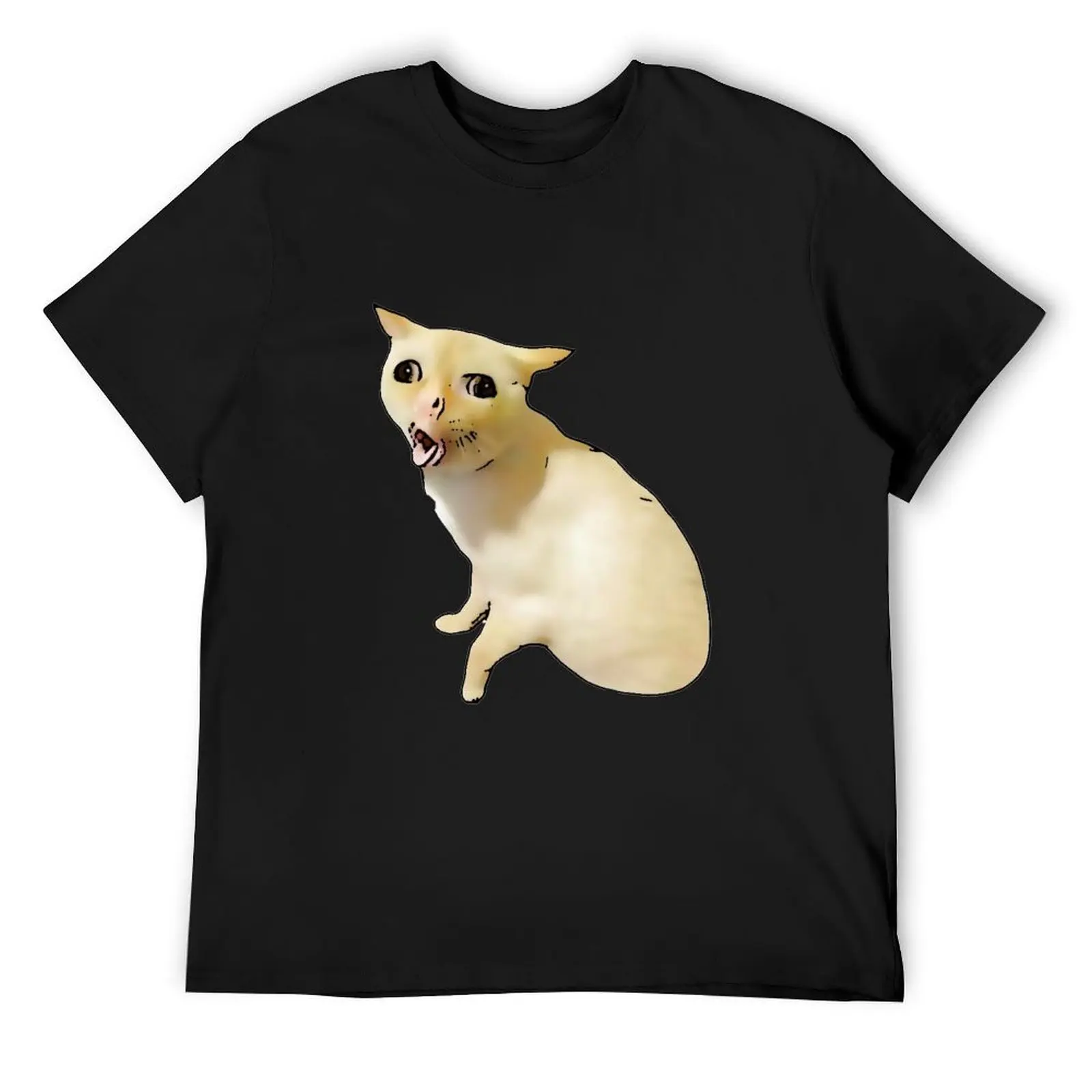 Coughing cat sneezing cat T-Shirt anime figures graphic shirts animal prinfor boys men workout shirt