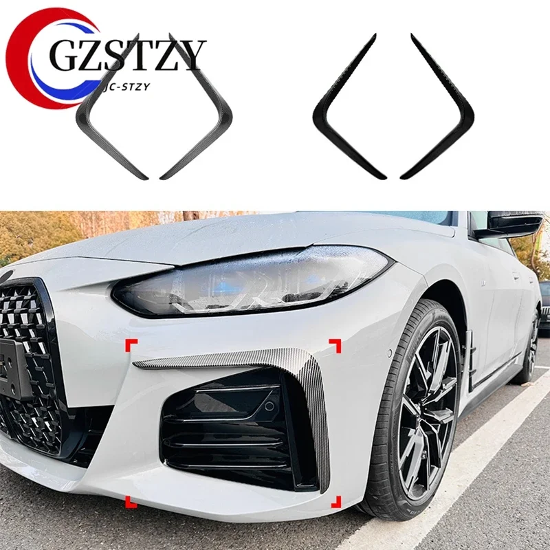 For BMW 4 series G26 M Sport 2020+ Front Bumper Lip Splitter Fog Lamp Grill Spoiler Cover Air Vent Wind Knife Body Kits