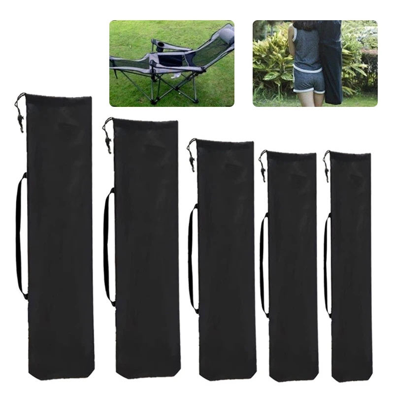 Oxford pano Camping cadeira com cordão bolsos, saco de transporte, saco de substituição, portátil Fold Recliner Bag, Outdoor Tripé Storage Bag