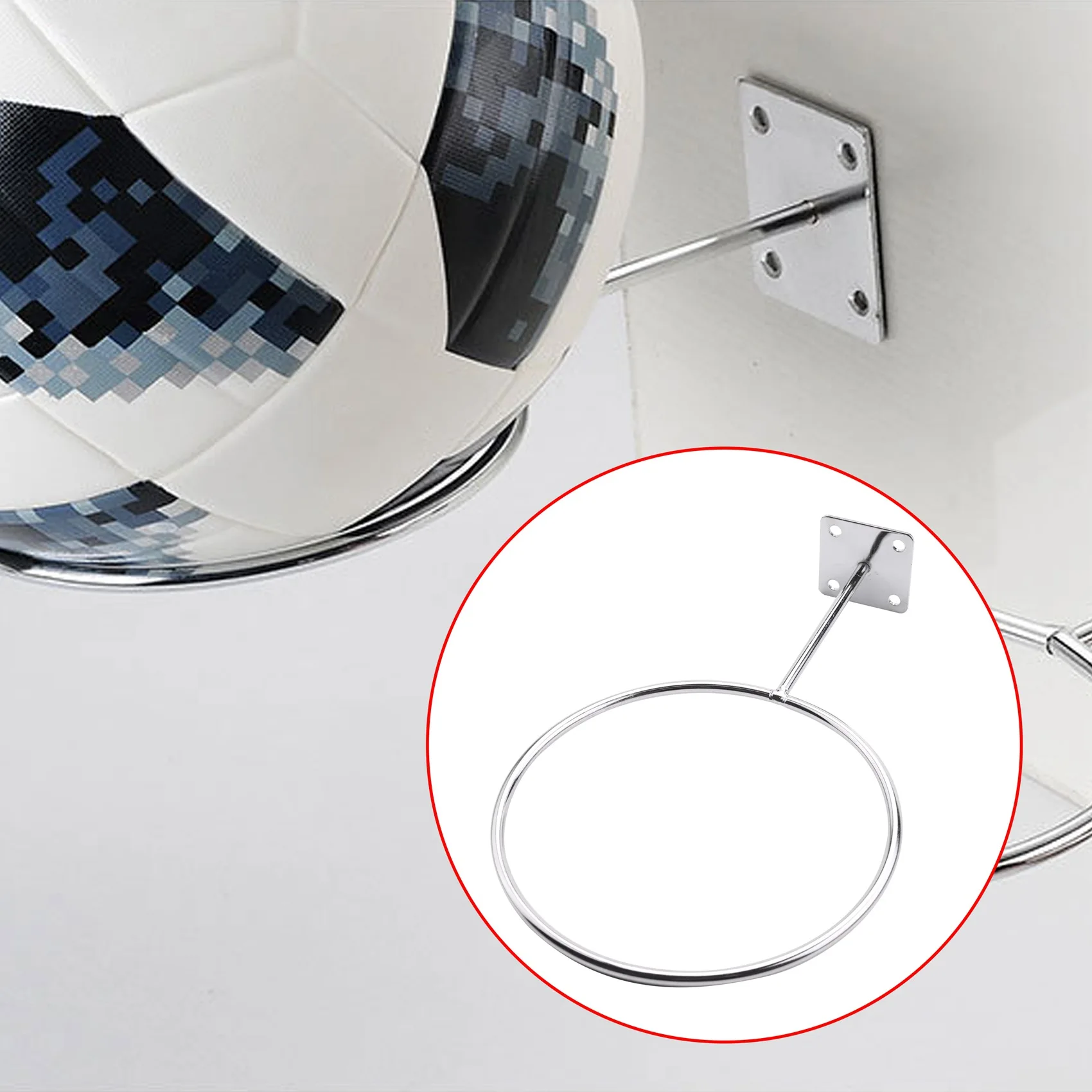 

Hot!5 Pack Ball Holders Wall Mount Sports Exercise Ball Storage Rack Organizer For Display Basketball Volleyball Soccer
