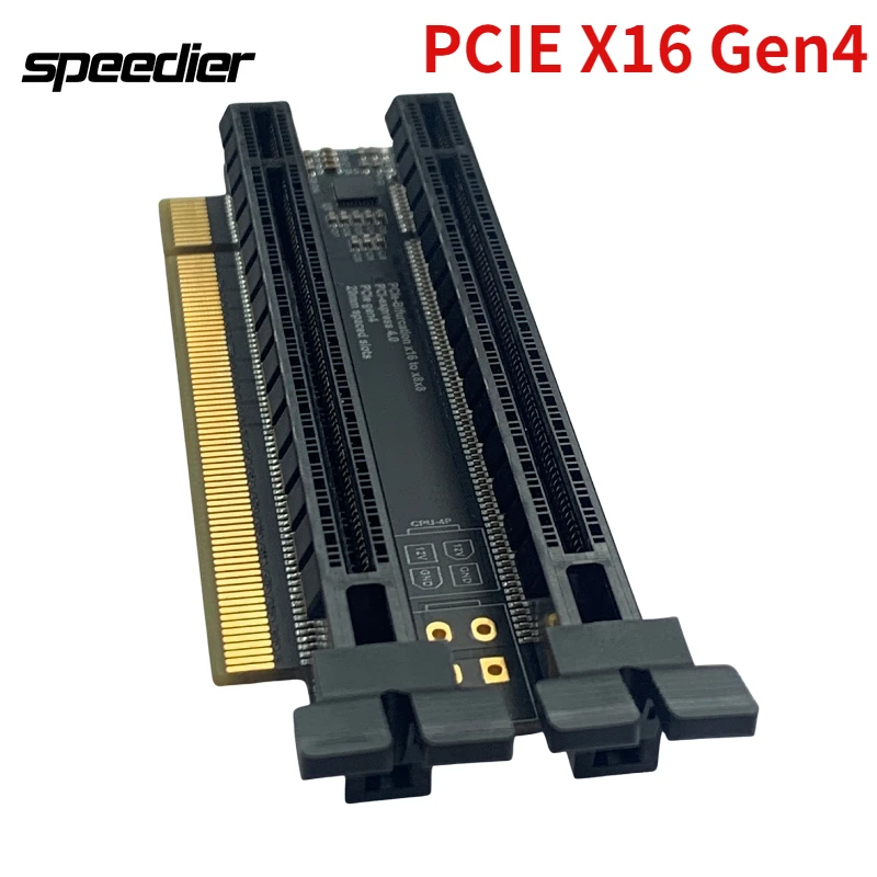 Placa de expansão PCI-Express 4.0x16, 1-2, Gen4 PCIe-Bifurcação x16 a x8x8, Gráficos, Rede, Placas de captura, Slots espaçados 20mm, Novo