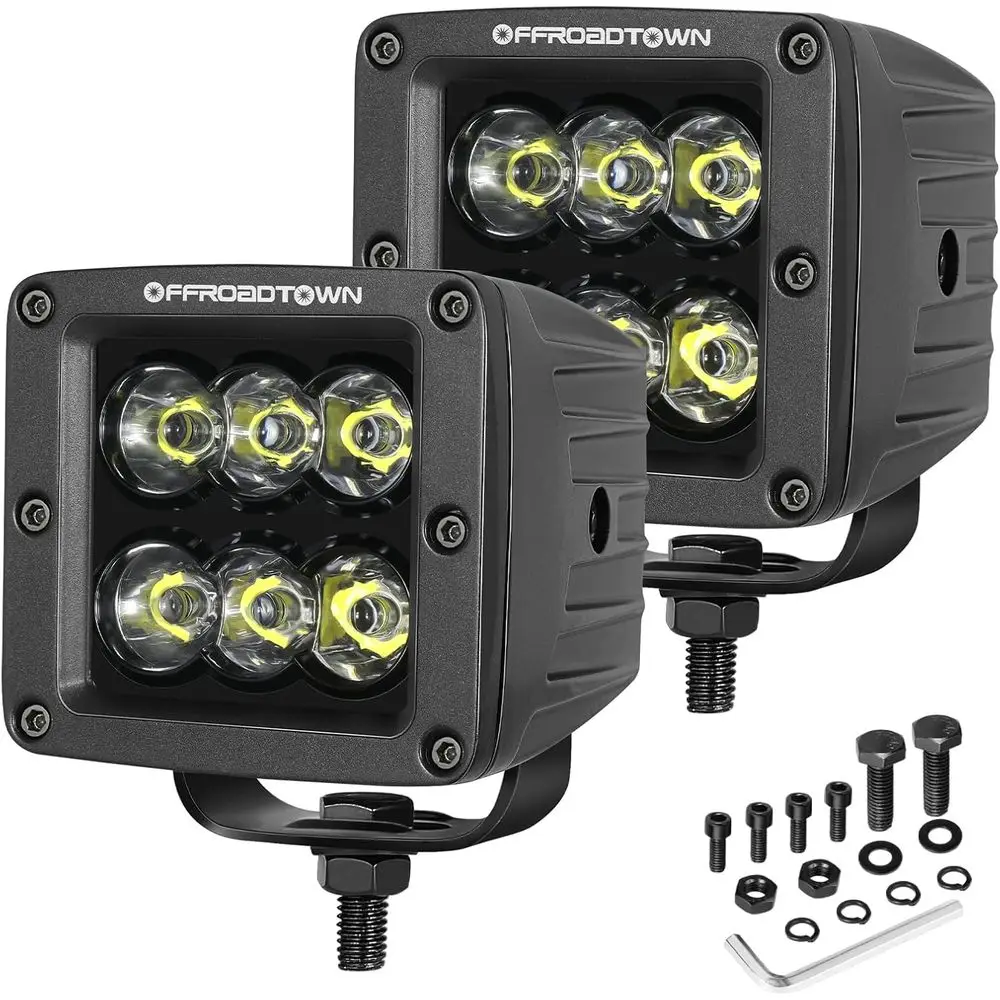 

3 120W CREE LED Pods for Off-Road, Truck, UTV, SUV, Boat & 4x4 Vehicles