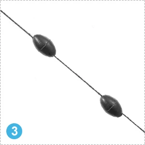 Angel-Bobber-Stopper aus Gummi, 6-in-1-Schwimmer-Sinker-Stopps, schwarzer ovaler Zylinder, L M S-Schwimmer-Stopp verfügbar – Detail 8