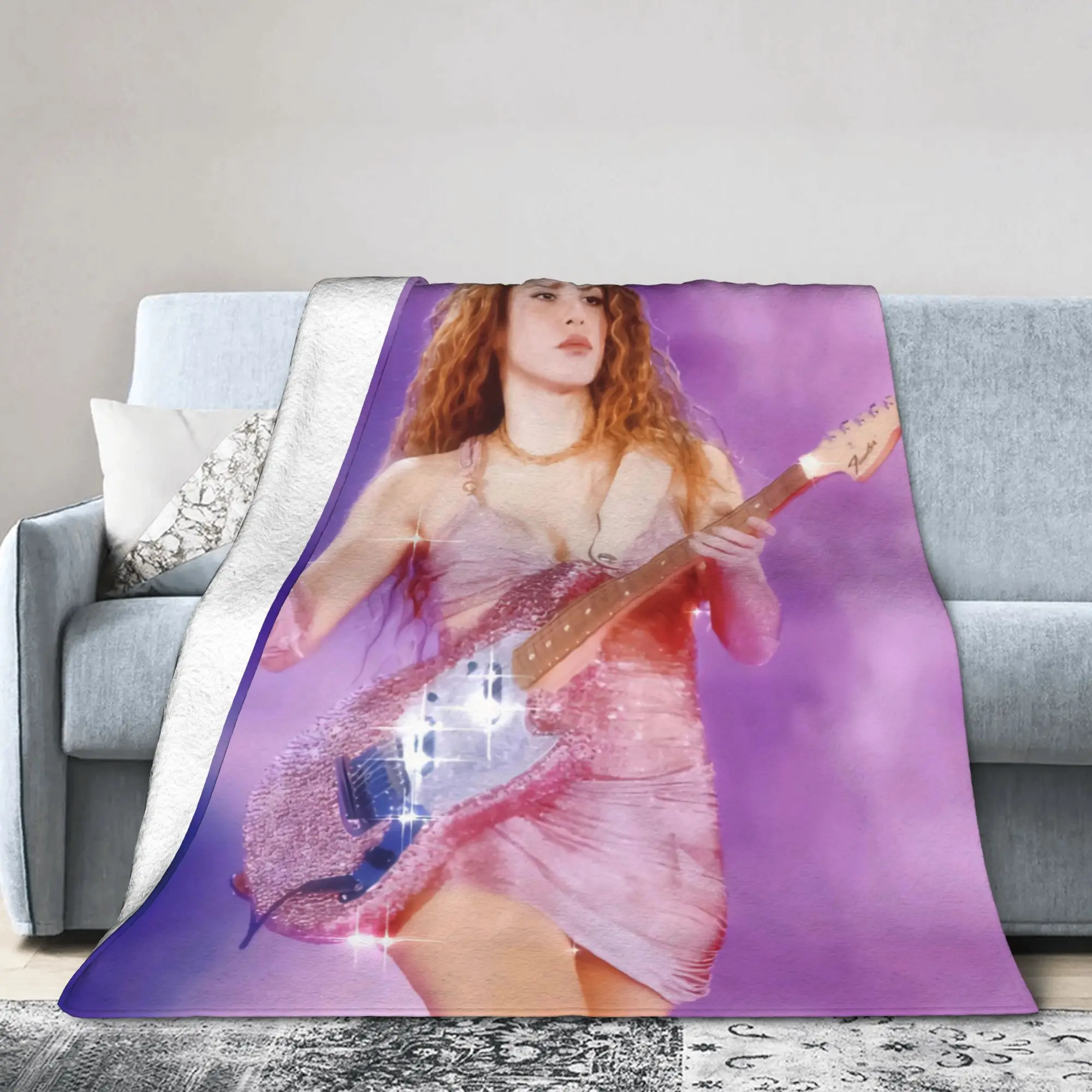 Singer S-Shakira Blankets Fleece All Season  Portable Soft Throw Blanket for Home Bedroom Rug Piece