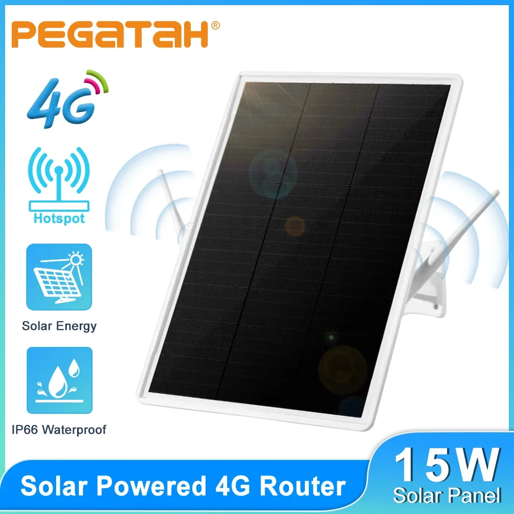 

IP66 Waterproof Outdoor Solar Powered 4G SIM Card WIFI Router Ultra Long Standby 7 Days Portable 15W 25000mh for Mobile Device