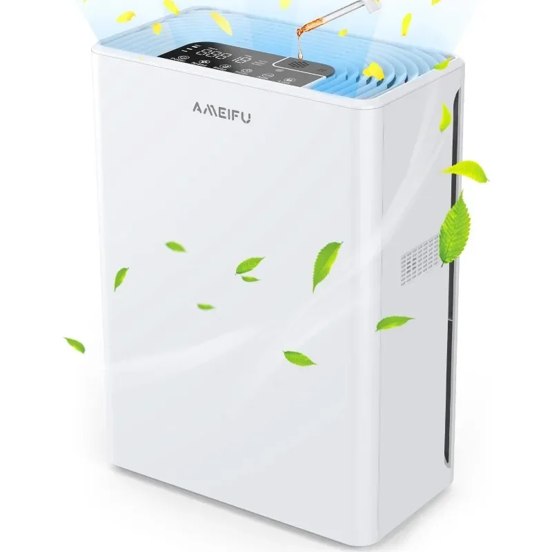 AMEIFU Air Purifiers for Home Large Room up to 1740sq.ft, H13 True Hepa Air Purifiers for Pets Hair, Dander, Smoke, Pollen