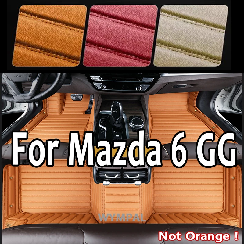 

Роскошные автомобильные коврики на заказ для Mazda 6 GG 2003 2004 2005-2007, авто роскошные кожаные мужские и женские автомобильные коврики с полным покрытием