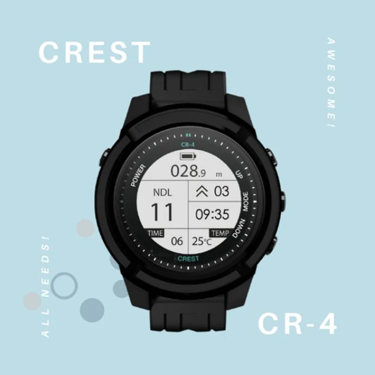 Scuba Dive Computer Crest CR-5L CR5L 100 meters / 330 feet Scuba Diving Watch Free Diving Rechargeable Battery