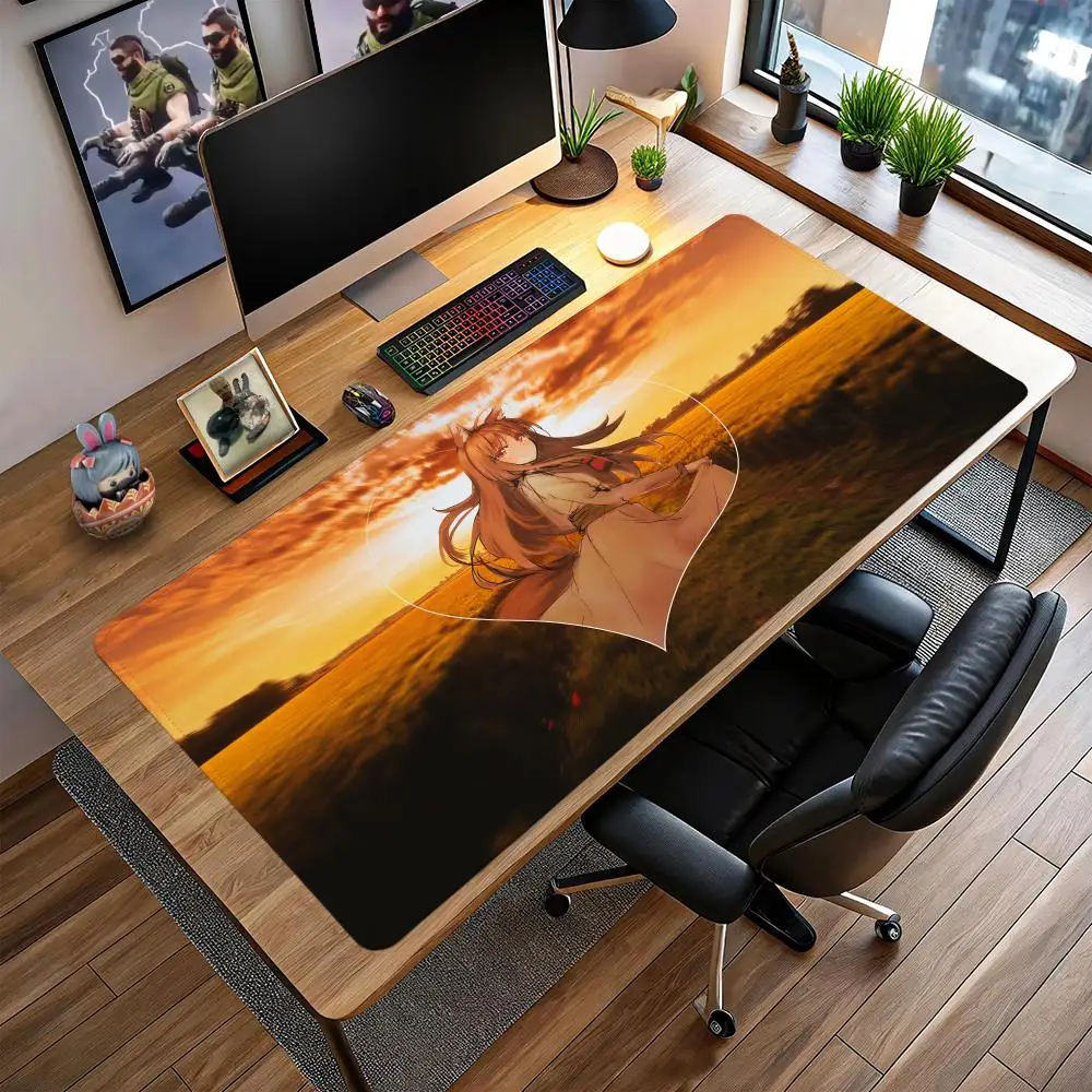 

Spice And Wolf Mouse Pad Large gaming mat,extended desk pad,custom anime mousepad,RUB mouse mat,non slip surface
