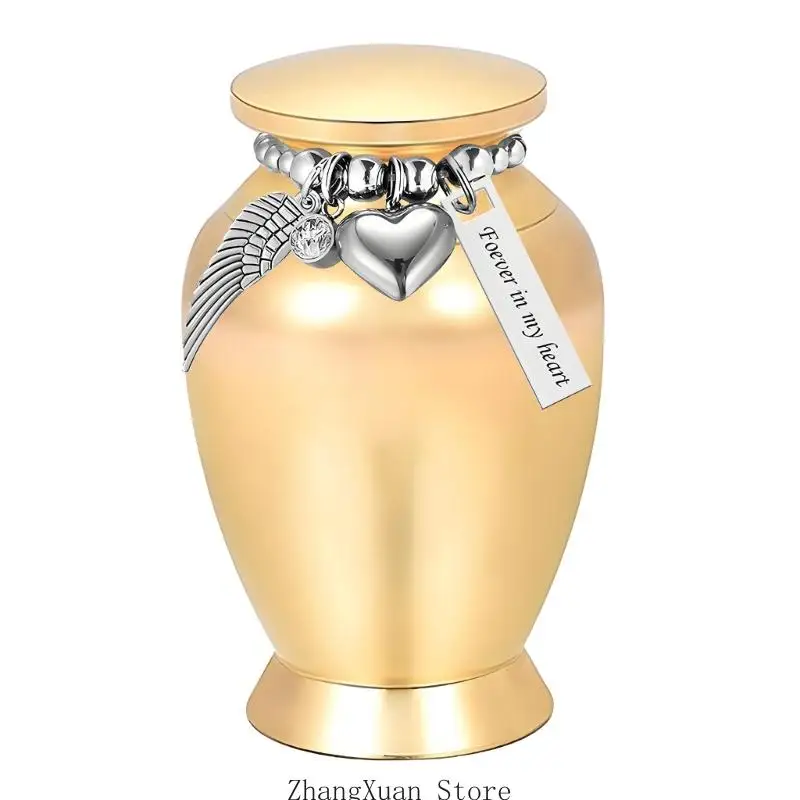 Haustier-Gedenkurne zur Regalpräsentation mit Metalloberteil und -körper, 3 x – Detail 8