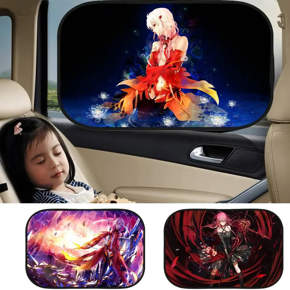 

Y-Yuzuriha Inori аниме мультфильм солнцезащитный козырек для бокового окна автомобиля электростатические шторы защита от солнца для ребенка 99,9% УФ