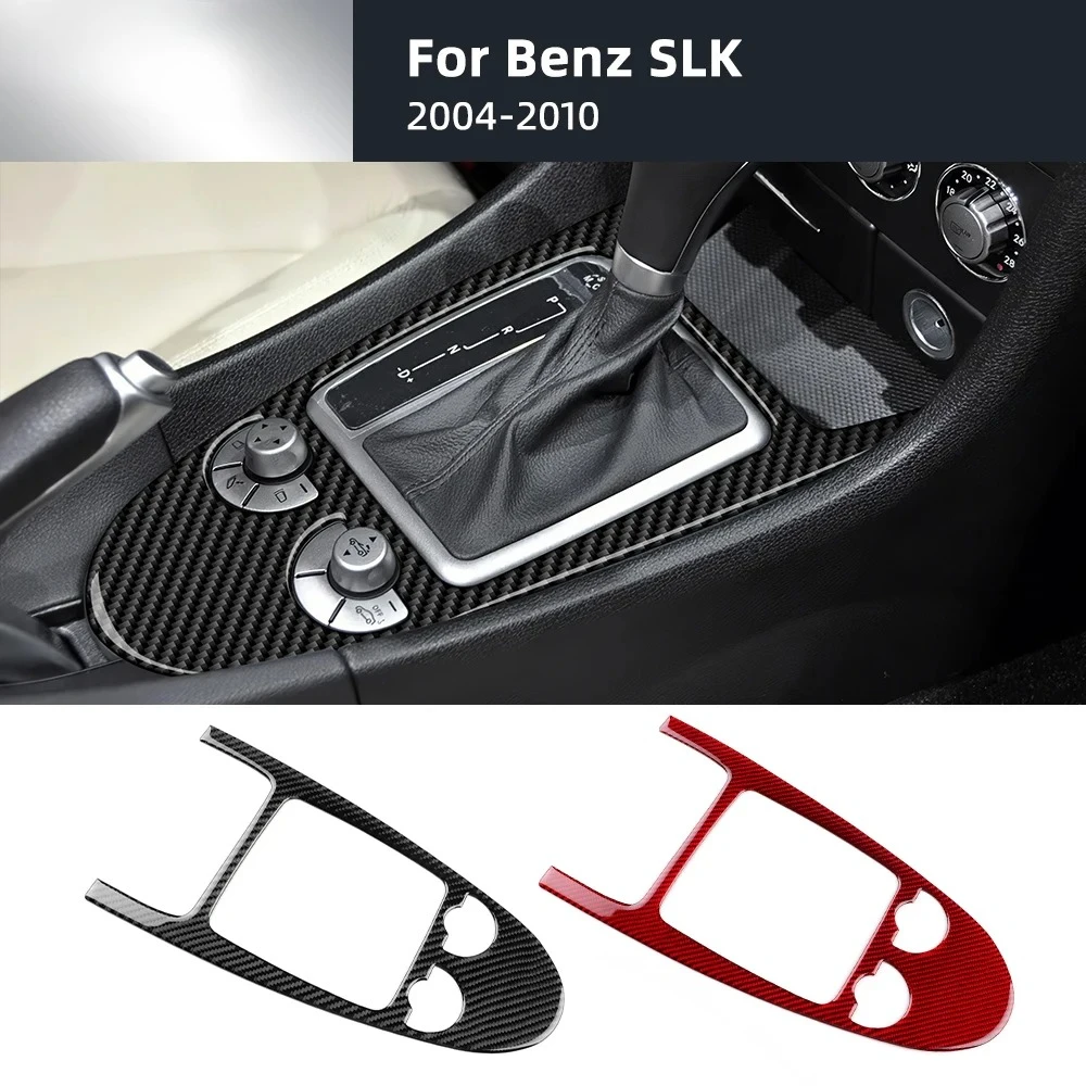 

X-T For SLK R171 2004-2010 Car Central Control Gear Shift Real Soft Carbon Fiber Trim Sticker