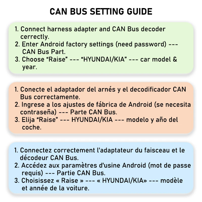 18/24 Pin Harness CAN Bus Decoder, SWC Retention, 16Pin Android Adapter (No USB), for Hyundai Tucson Santa Fe Kia Sportage Ceed