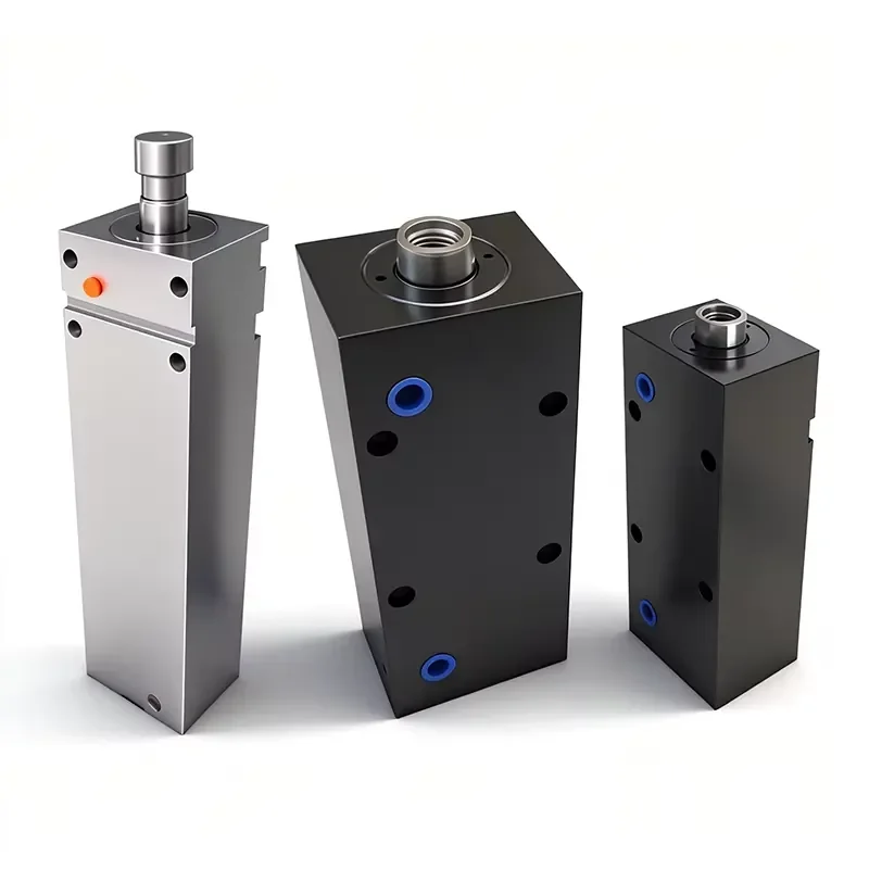 CE High Pressure25Mpa Custom Compact Hydraulic Cylinders Long Stroke Square Block Thin Oil Cylinder for Mold Industrial Clamp