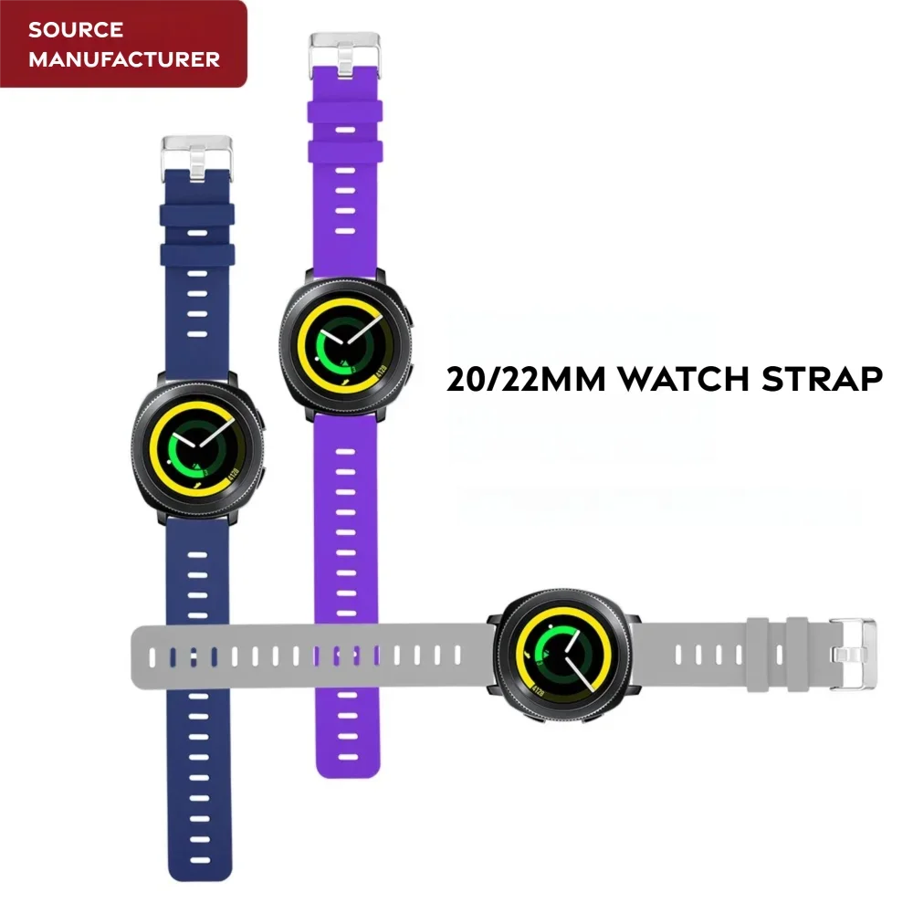 22mm 20mm 時計ストラップ Amazfit GTS 4/GTR 4/3/2 Mini/Pro/Balance 用 防汗スポーツシリコンブレスレット Huawei GT 4/2e バンド用