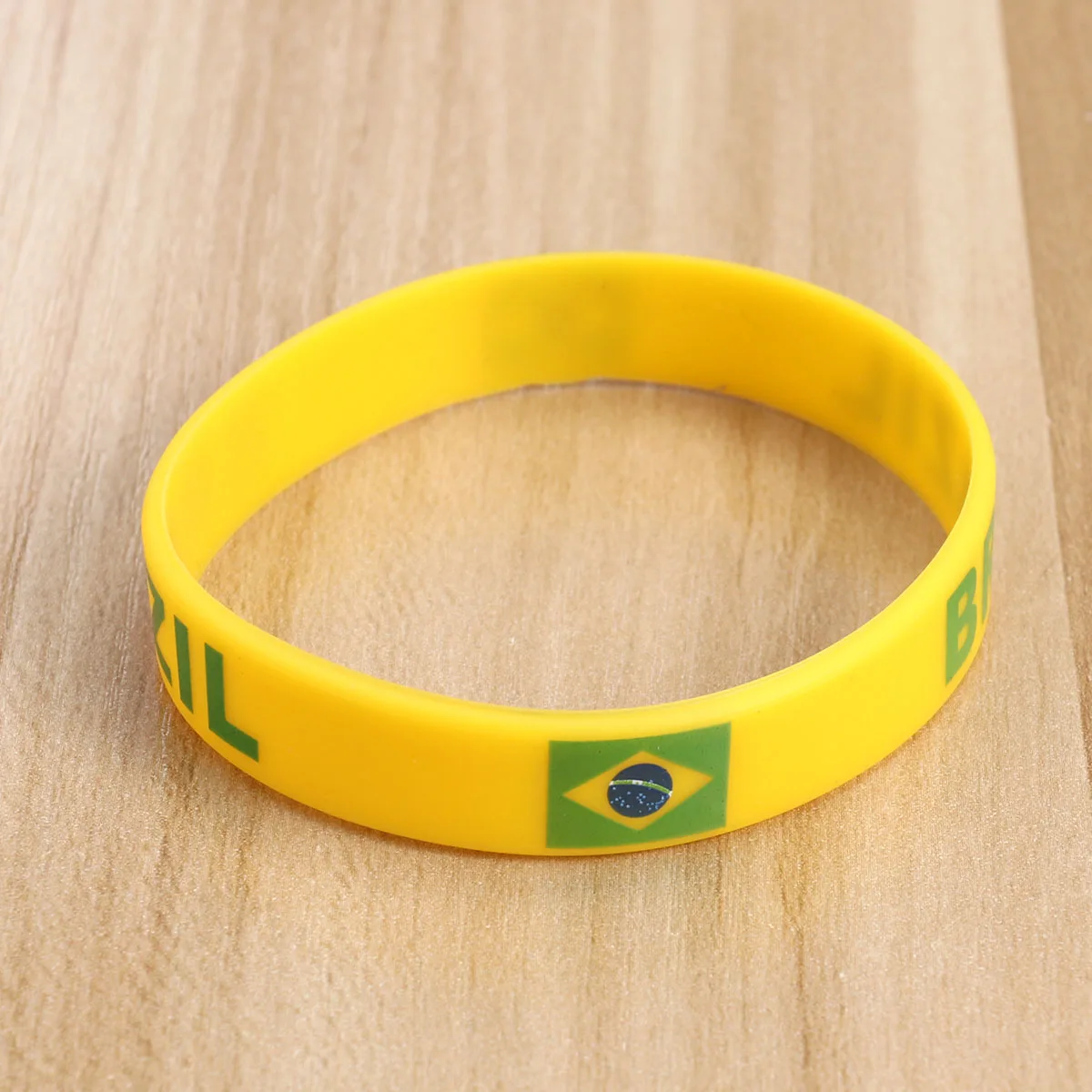 

6Pcs Silicone Country Wristband Durable Soft Comfortable for Football Match Games Country Flag Bracelet Sports Band