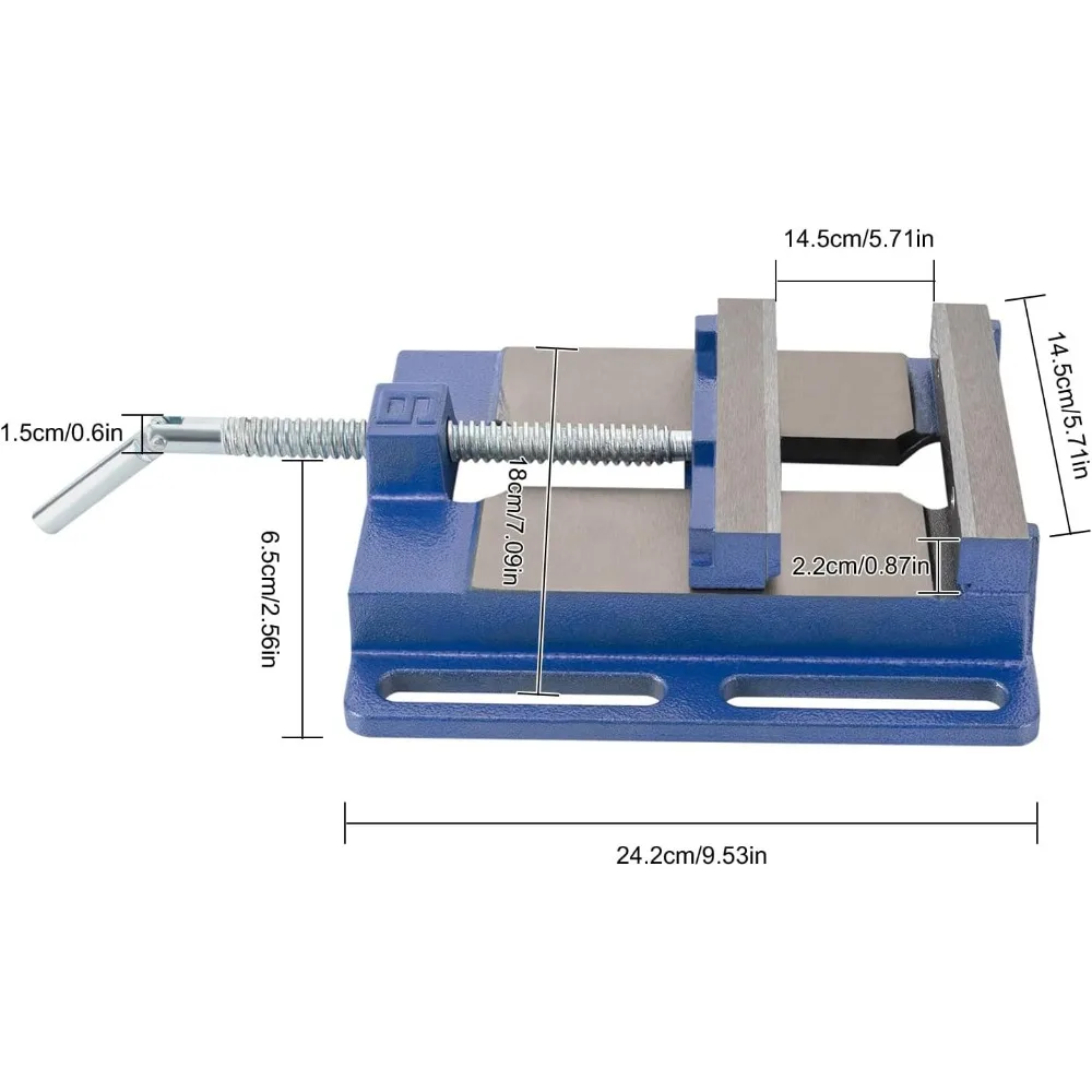 Drill Press Vice Bench Vise Clamp, Machine Screw Vice Column Drill Vice Jaw Width 145 Mm for Carpenters, Workshop Workers