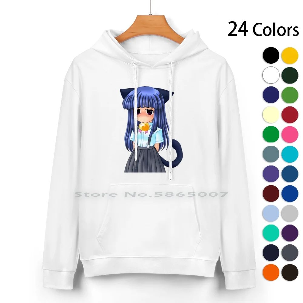 

Rika Original Sprite With Cat Ears Pure Cotton Hoodie Sweater 24 Colors Rika Furude Higurashi When They Cry Neko Furude Rika