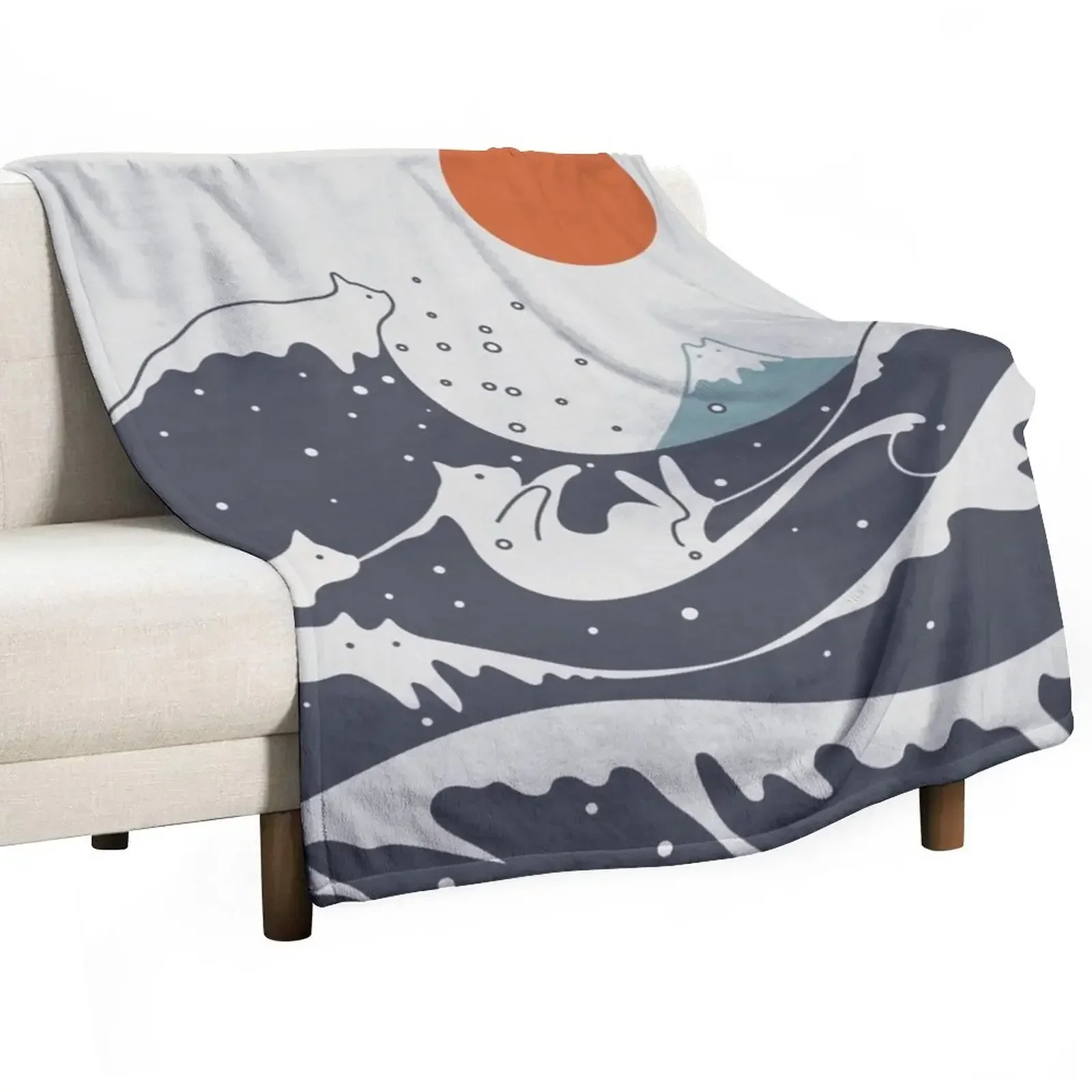 

Cat Landscape 55A Throw Blanket Sofa Quilt Beach Bed covers Quilt Blankets