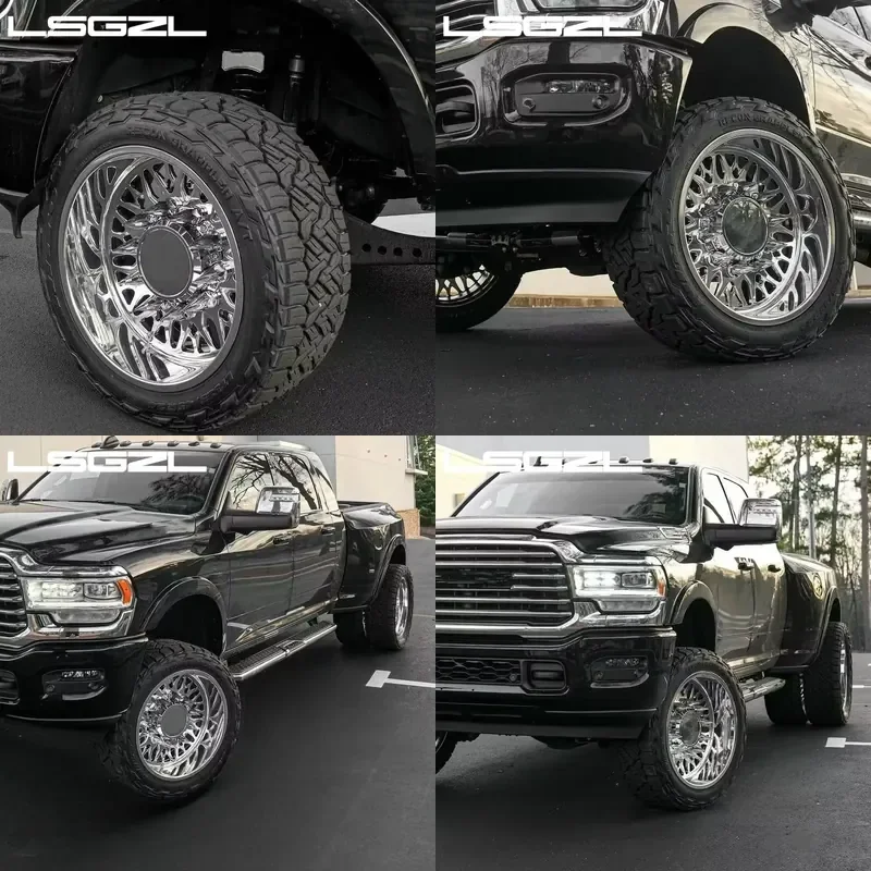 i LSGZL Polished Forged Deep Dish Rims 6 8 Lug6x139.7 6x5.5 8x6.5 8x180 10x225 Truck Wheels 20x10 22x12 22x14 24x12 24x14 for