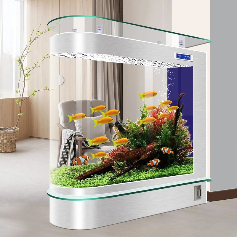 弾幕水槽サイドフィルター縦型水槽リビングルーム家庭用中型大型金魚水槽水なし