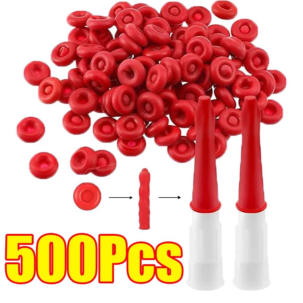 1-500Pcs Caulk Cap Glass Glue Tip Sealing Cap Red Caulk Tube Latex Sealing Caps for Sealing and Preserving Open Caulking Tube