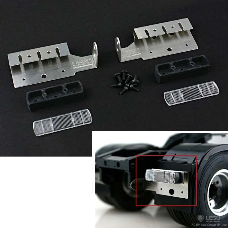 

Lesu RC Parts Metal Rear Light For 1/14 Scale RC Trailer Tractor Truck Car Remote Control Vehicle DIY Tamiyaya Model TH02312