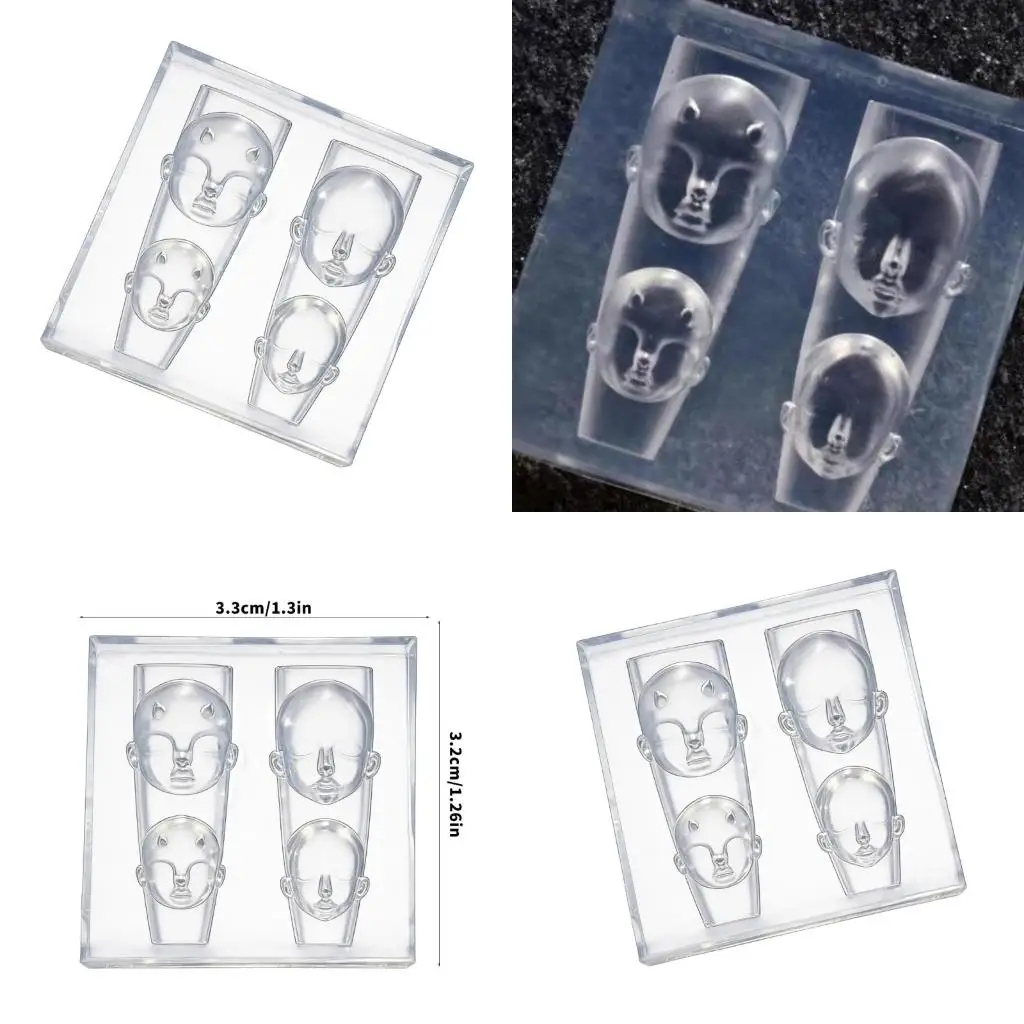 Multipurpose Art Template Tool Doll Face Silicone Art Mold Embossing Carving Templates for Nail Enthusiasts