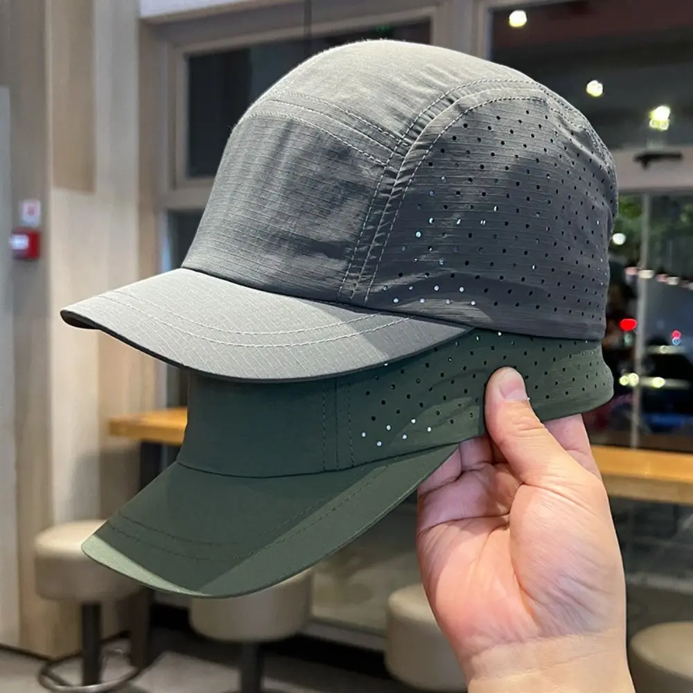 

Бейсболки из дышащей сетки из полиэстера с дышащей сеткой, быстросохнущие тонкие солнцезащитные шапки, регулируемая защита от ультрафиолета