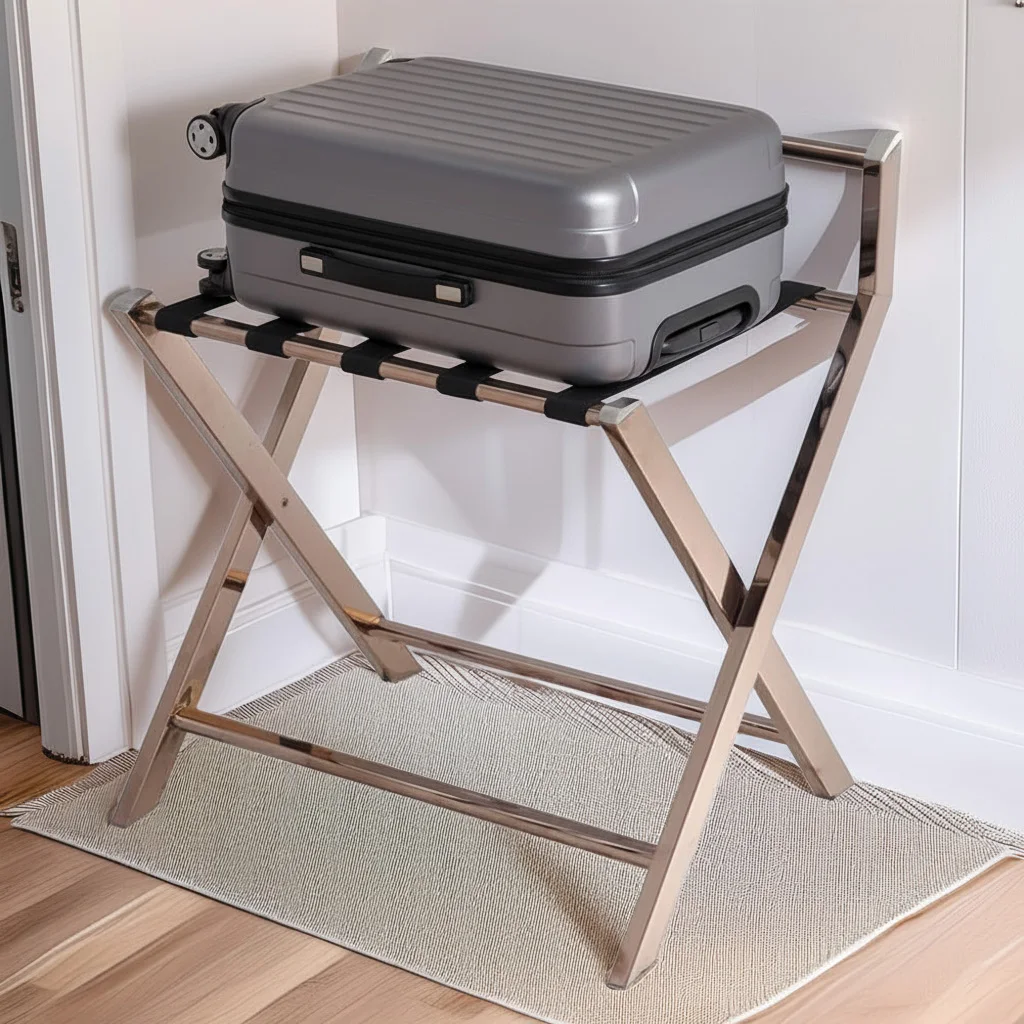 

Современные высококачественные гостиничные багажные полки из нержавеющей стали для гостиничных номеров