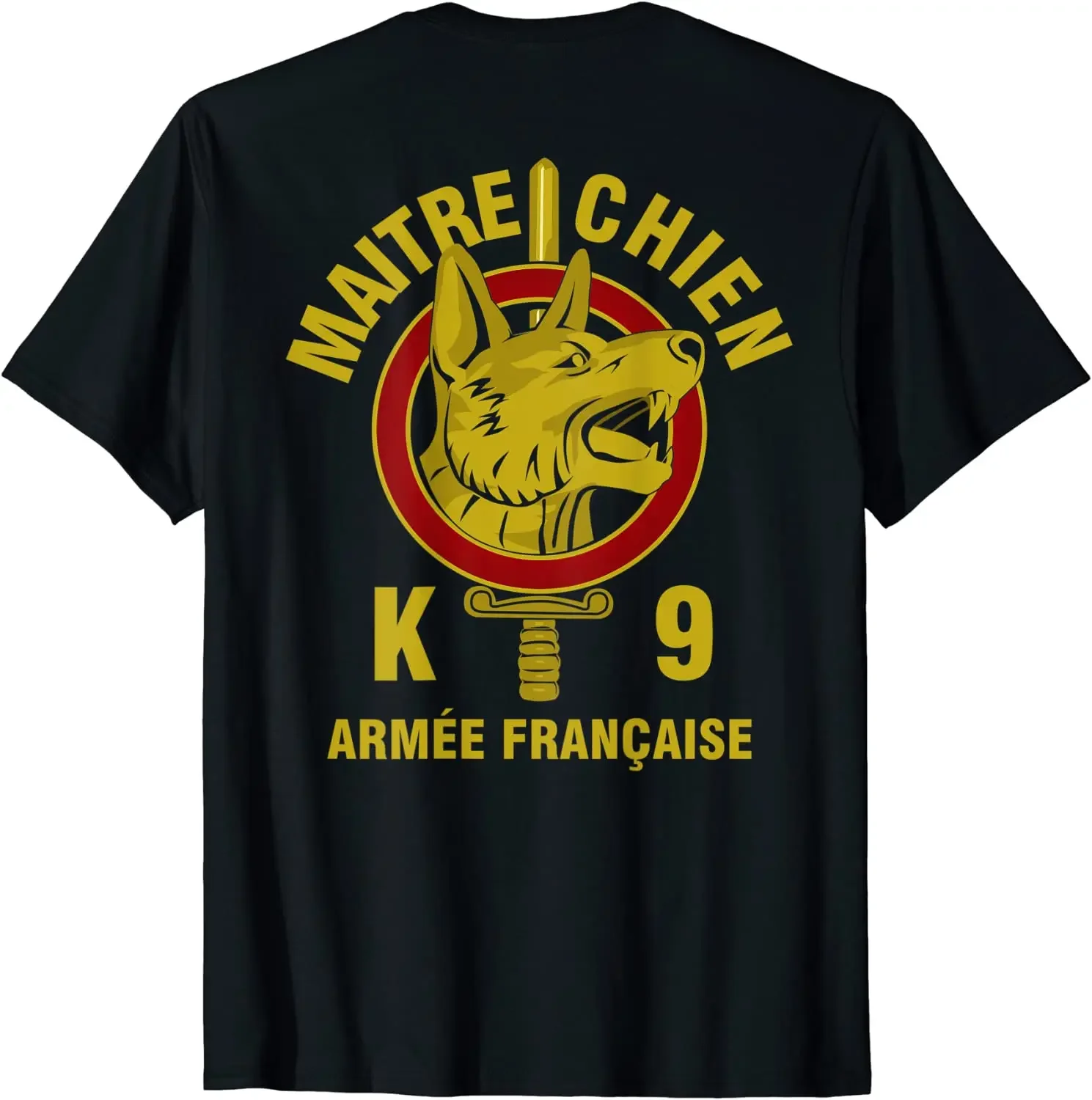 Casual 100% Cotton Shirts French Army Military Dog K9 Maitre Chien Men T-shirt Short Sleeve graphic t shirts  oversized t shirt