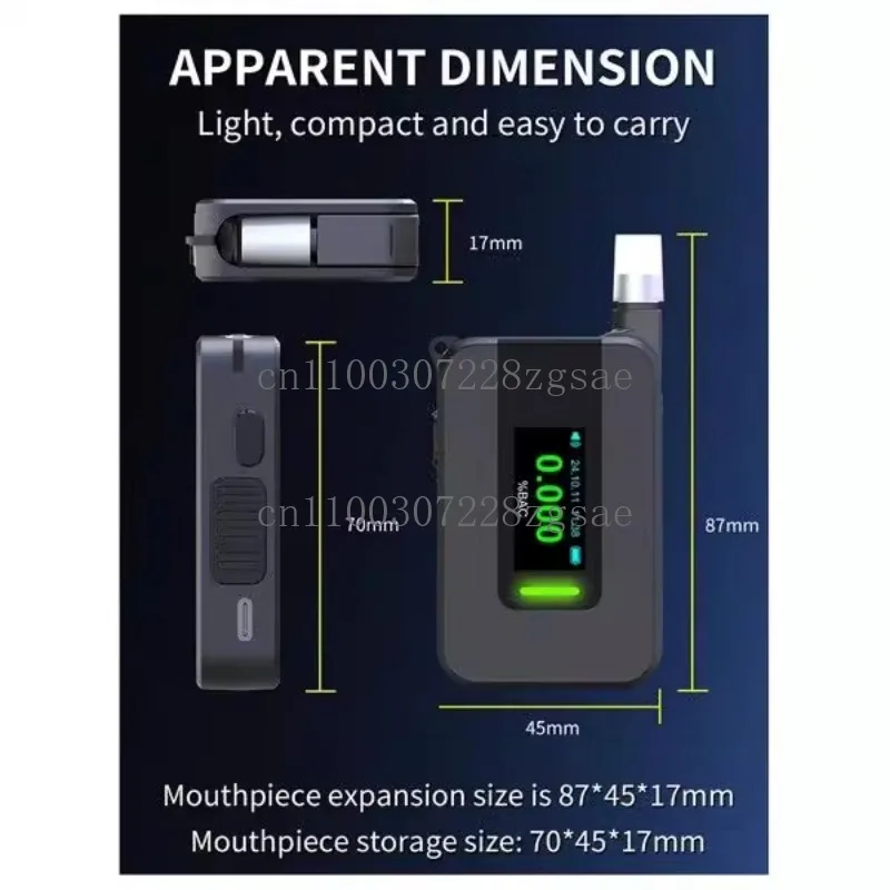 A17Z New D1000 Portable Electrochemical Alcohol Tester